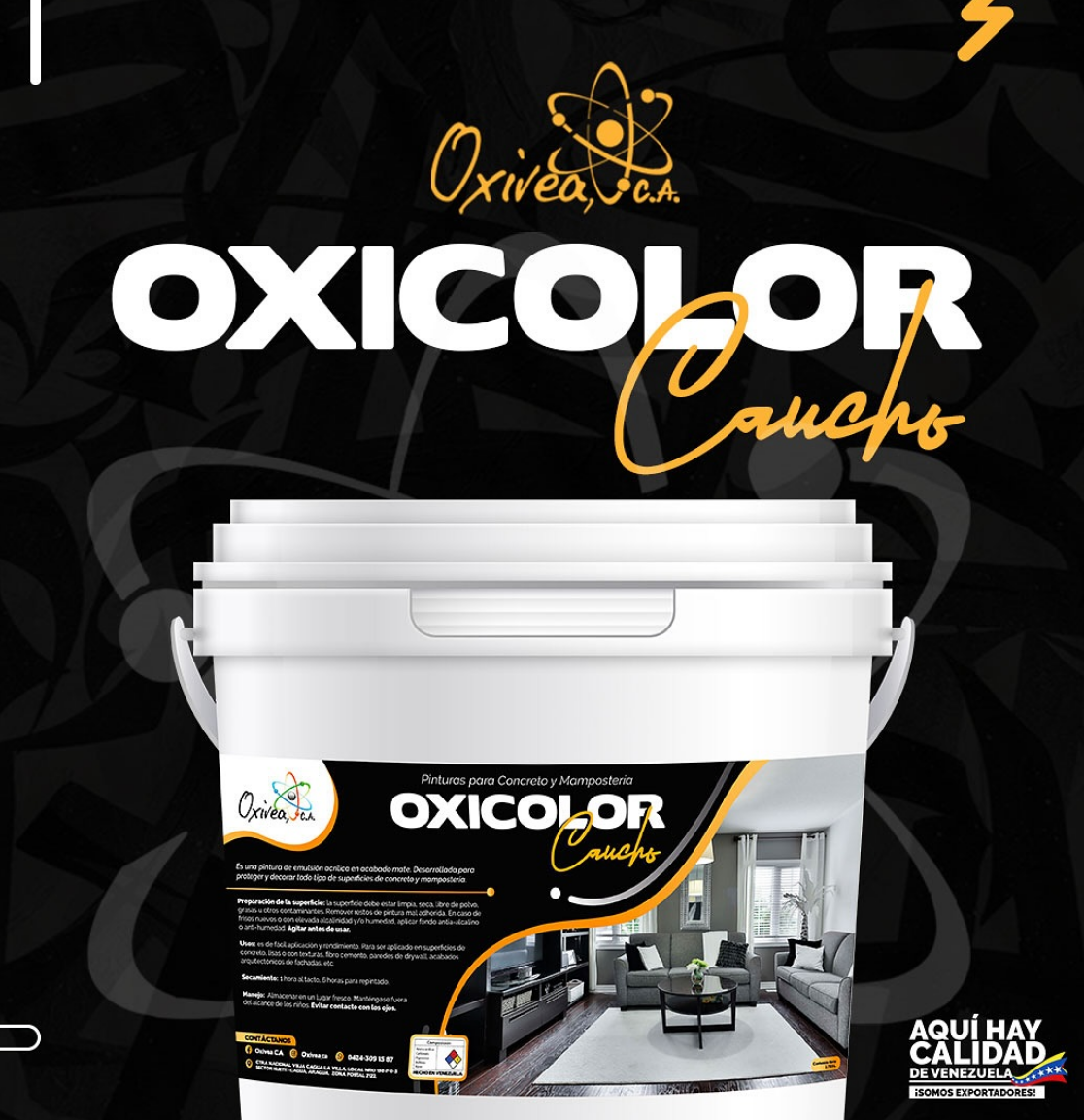 OXICOLOR pintura acrílica tipo caucho Oxivea